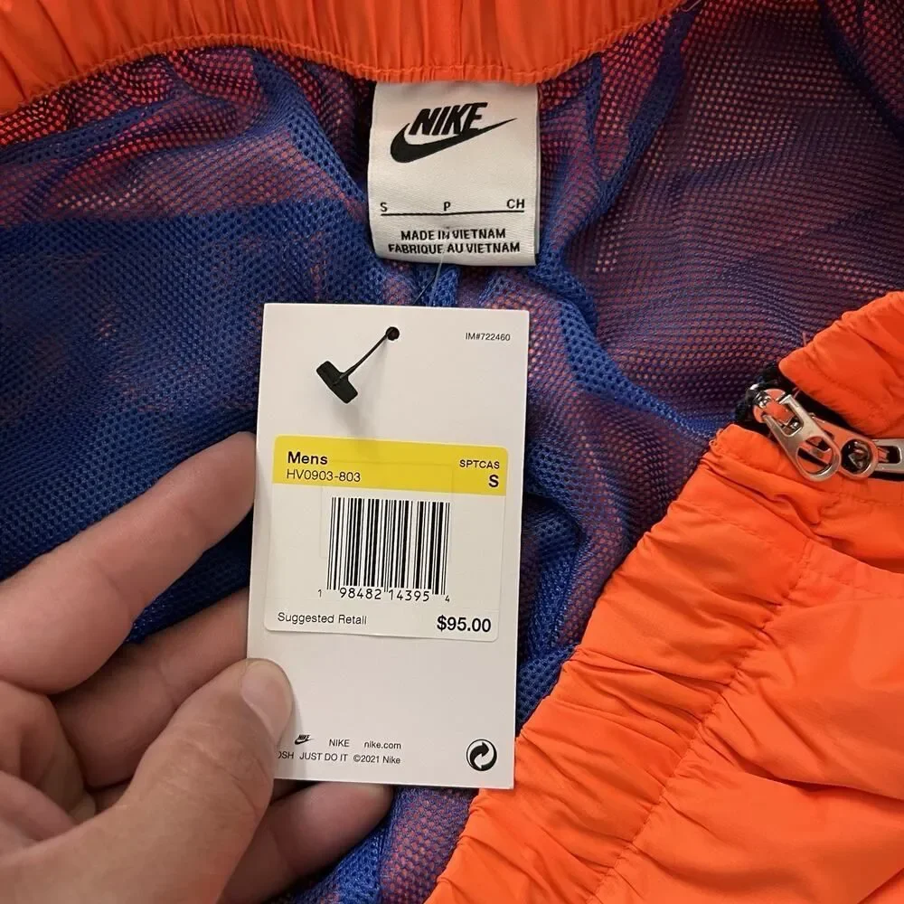 Nike Project FROG Loose Fit Above Knee Lined Shorts Orange HV0903-803 Mens Small